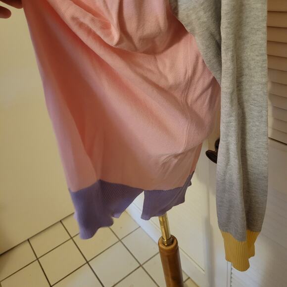 Charter Club Women's Color Block Cotton Rayon Sweater Pearl Beaded Turtle Neck - Picture 5 of 6